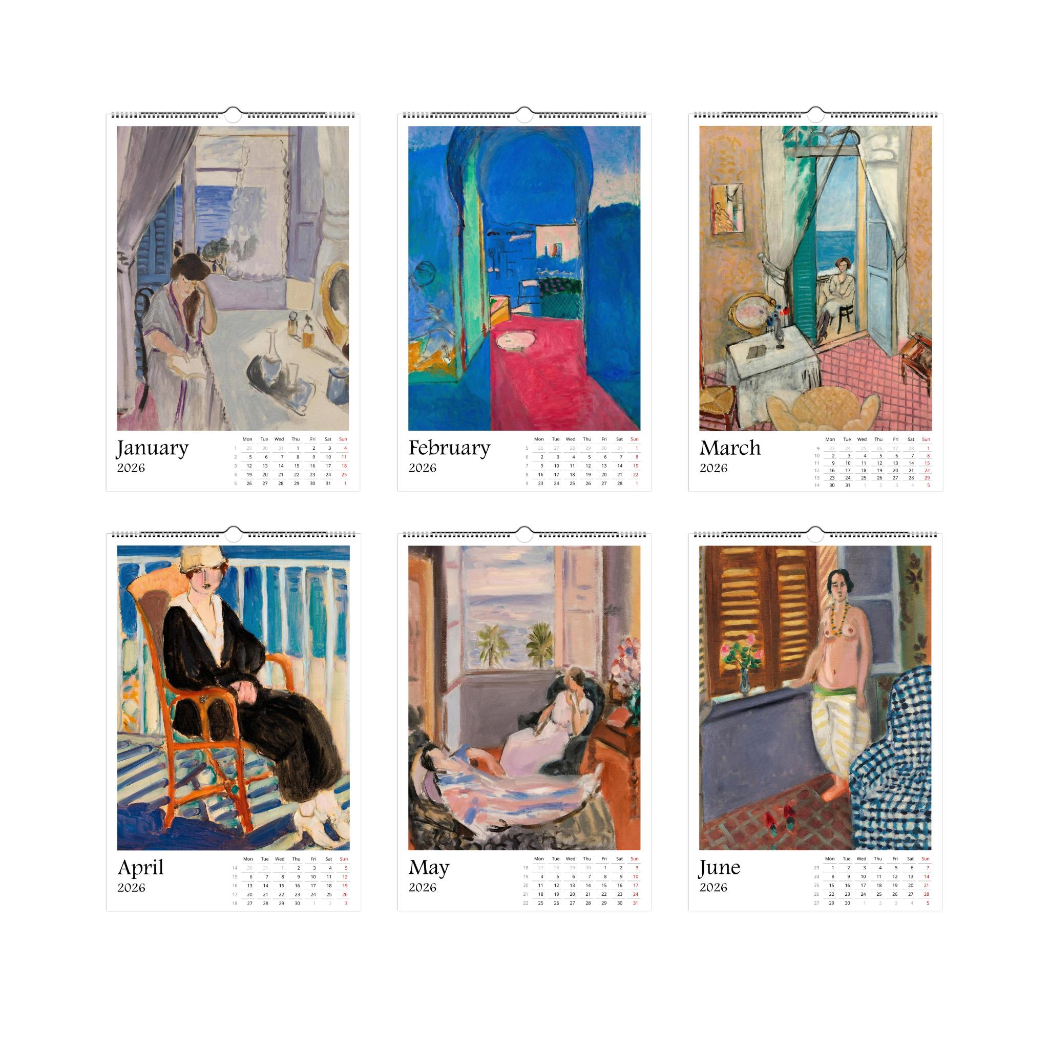 13 Artworks Of Modern Fauvism 2026 Wall Calendar 11x16.5, Henri Matisse, Vibrant Vibe, Vintage Monthly Planner, New Year Gift