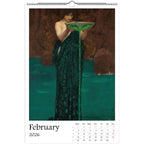 13 Artworks Of John William Waterhouse 2026 Art Calendar 11x16.5, Pre Raphaelite, Fine Art, Dark Academia, Moody, Gift For Her