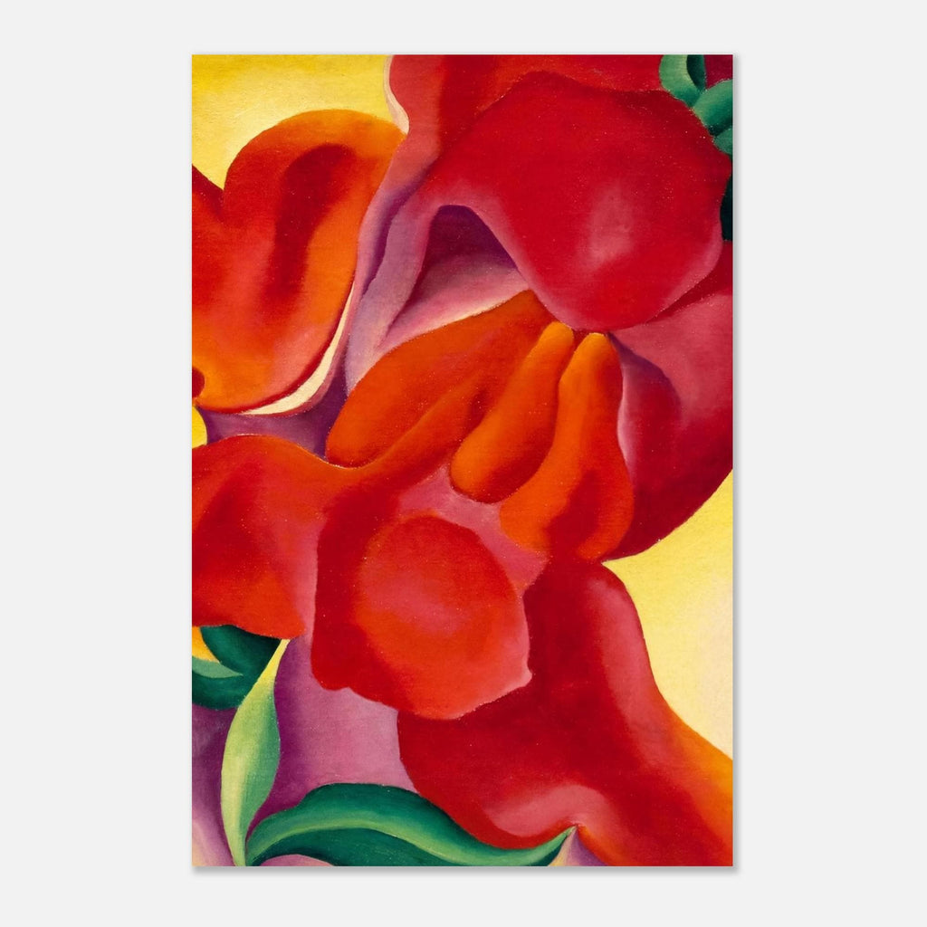 Red Canna by Georgia O'Keeffe, Fine Art Print, Modernist Floral Wall Art, Red Flower Painting, Museum Quality, Gift For Artist