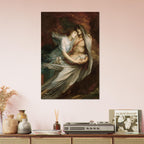 Paolo and Francesca G F Watts Art Print Moody Romanticism Wall Decor Dante s Inferno Gothic Wall Art Dark Academia Moody