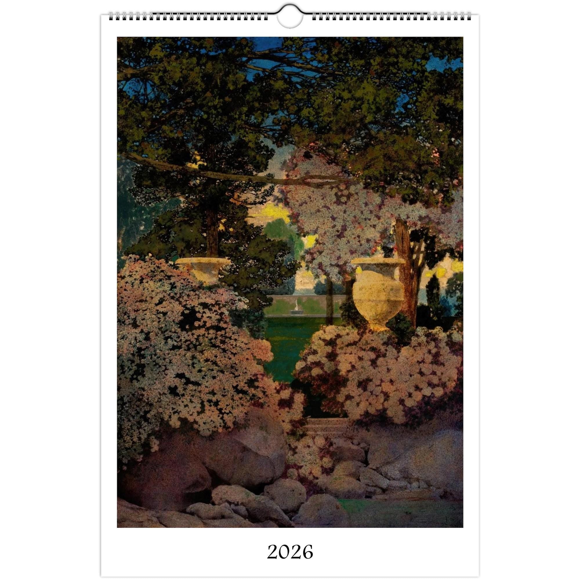13 Artworks Of Maxfield Parrish 2026 Art Calendar 11x16.5, Golden Age Art, Classic View, Dreamy Aesthetic, Fantasy, Gift Idea