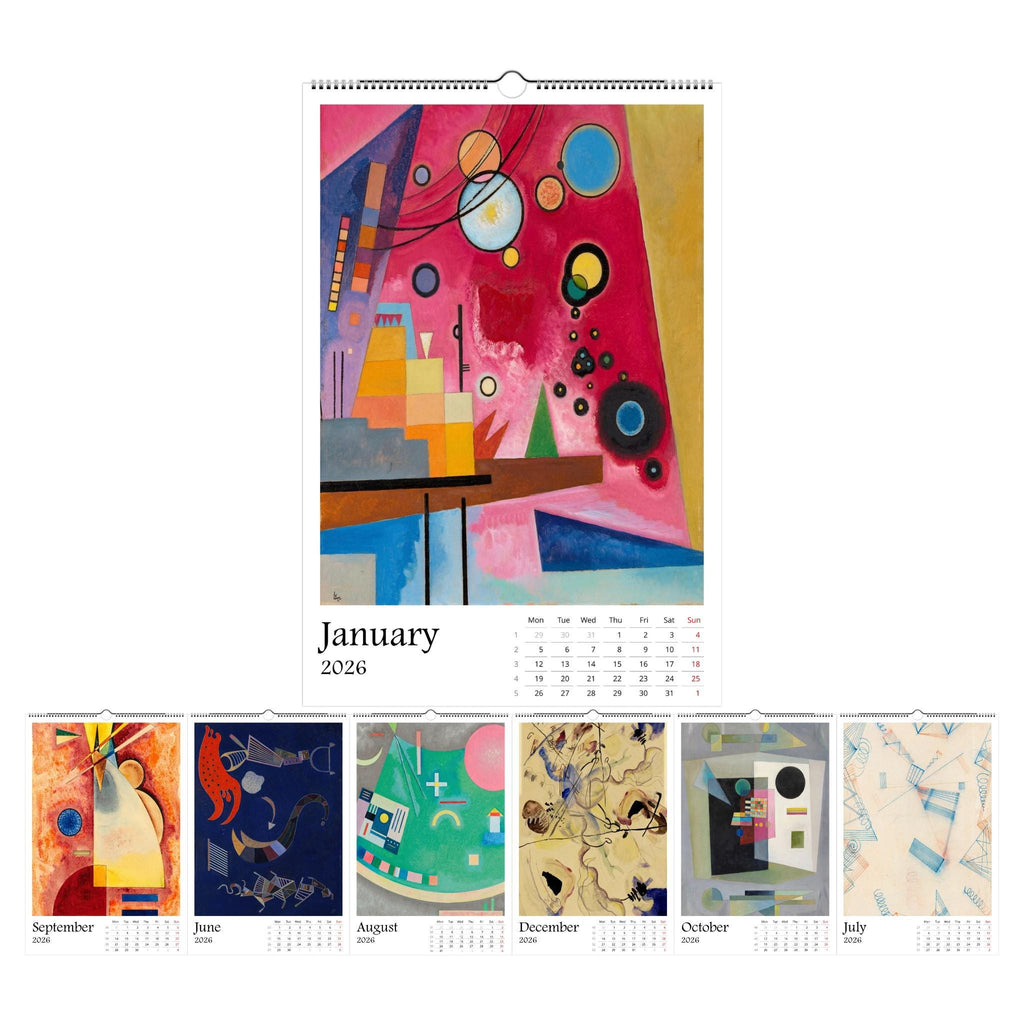 13 Artworks of Wassily Kandinsky 2026 Wall Calendar 11x16.5, Abstract Art Monthly Planner, Bauhaus Design 12 Month Hanging, Modern Artist
