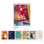 13 Artworks of Wassily Kandinsky 2026 Wall Calendar 11x16.5, Abstract Art Monthly Planner, Bauhaus Design 12 Month Hanging, Modern Artist