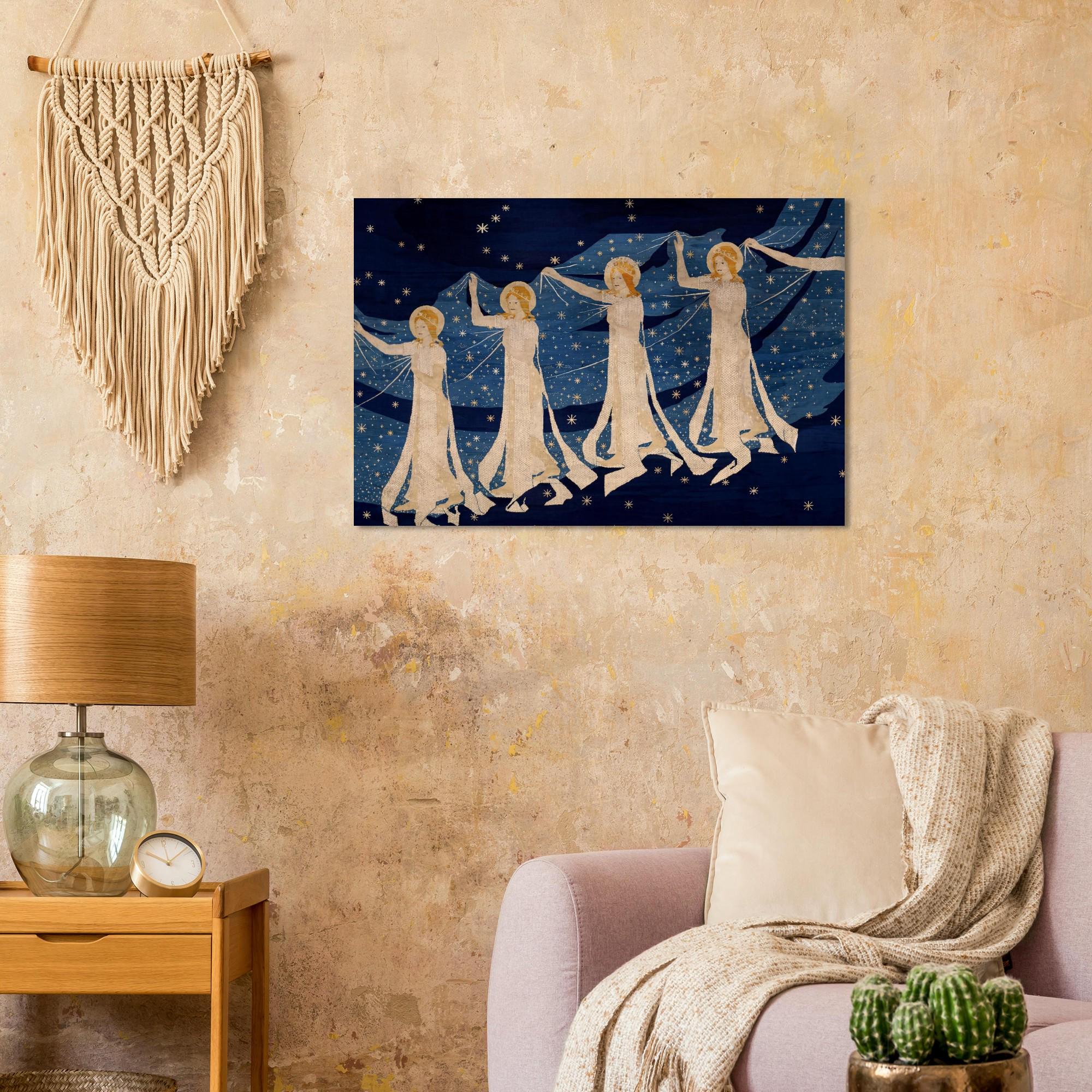 The Milky Way Art Nouveau Print, Celestial Goddess Wall Art, Vintage Starry Night Tapestry Poster, Myth & Symbolism DGbi