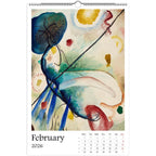 13 Artworks of Wassily Kandinsky 2026 Wall Calendar 11x16.5, Abstract Art Monthly Planner, Bauhaus Design 12 Month Hanging, Modern Artist