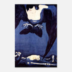 Edvard Munch Harpy Skeleton Print Vintage Gothic Wall Art Antique Symbolist Vampire Poster Moody Aesthetic Home Dark Fantasy Macabre