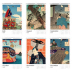 13 artworks of Japanese Woodblock Ukiyo-e Art 2026 Wall Calendar 11x16.5, Tsukioka Yoshitoshi, Large Vertical Hanging Home Decor