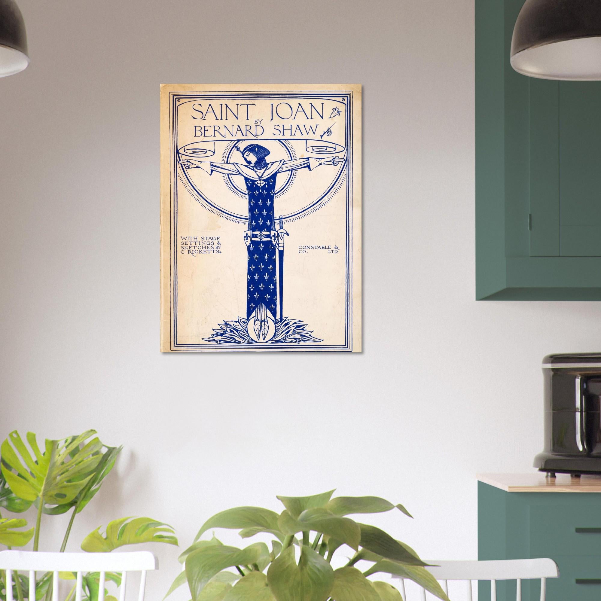 Saint Joan Art Print Vintage Joan of Arc Poster Charles Ricketts Book Illustration Gothic Medieval Wall Decor Sacred Medieval Icons