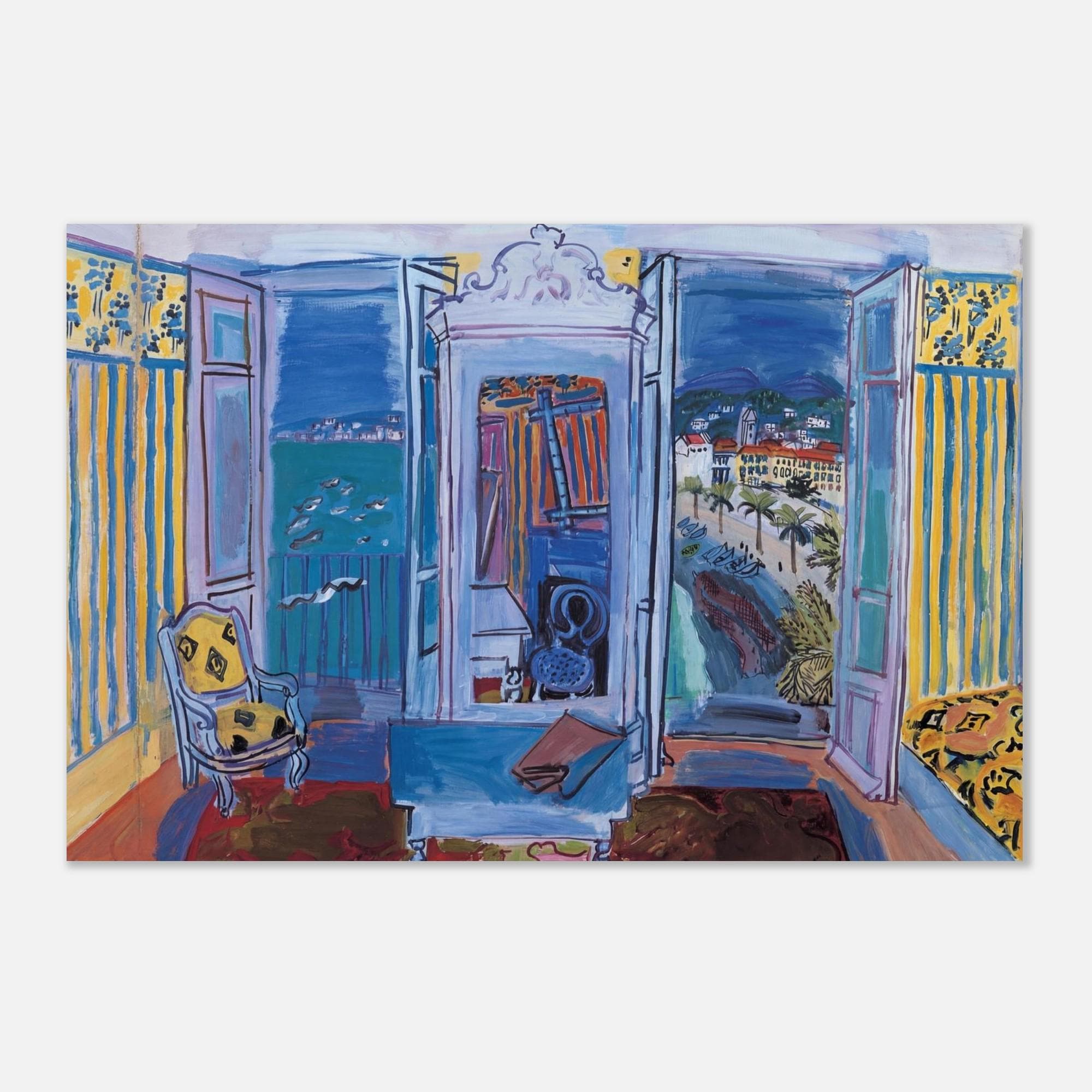 Matisse Large Blue Interior Art Print Fauvism Wall Decor Colorful French Interior Poster Mediterranean Modern & Abstract Art