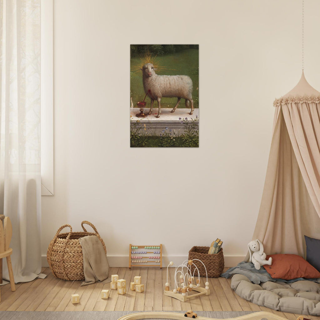 Jan van Eyck Ghent Altarpiece Mystic Lamb Art Print Adoration of the Lamb Medieval Religious Wall Decor Art Myth and Symbolism