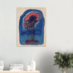 hilma af klint print on the viewing of flowers and trees watercolor mythical painting myth and symbolism abstract wall art print