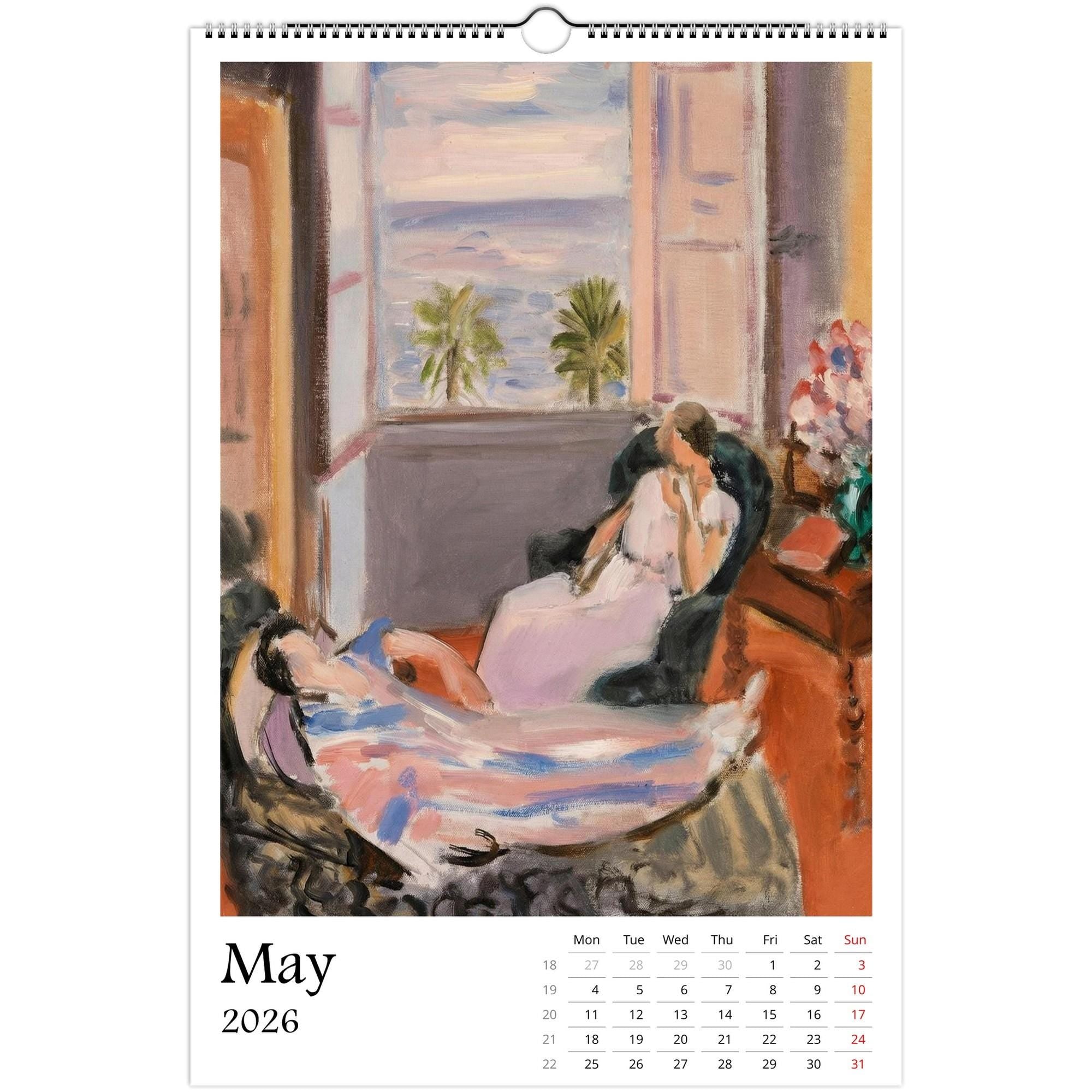 13 Artworks Of Modern Fauvism 2026 Wall Calendar 11x16.5, Henri Matisse, Vibrant Vibe, Vintage Monthly Planner, New Year Gift