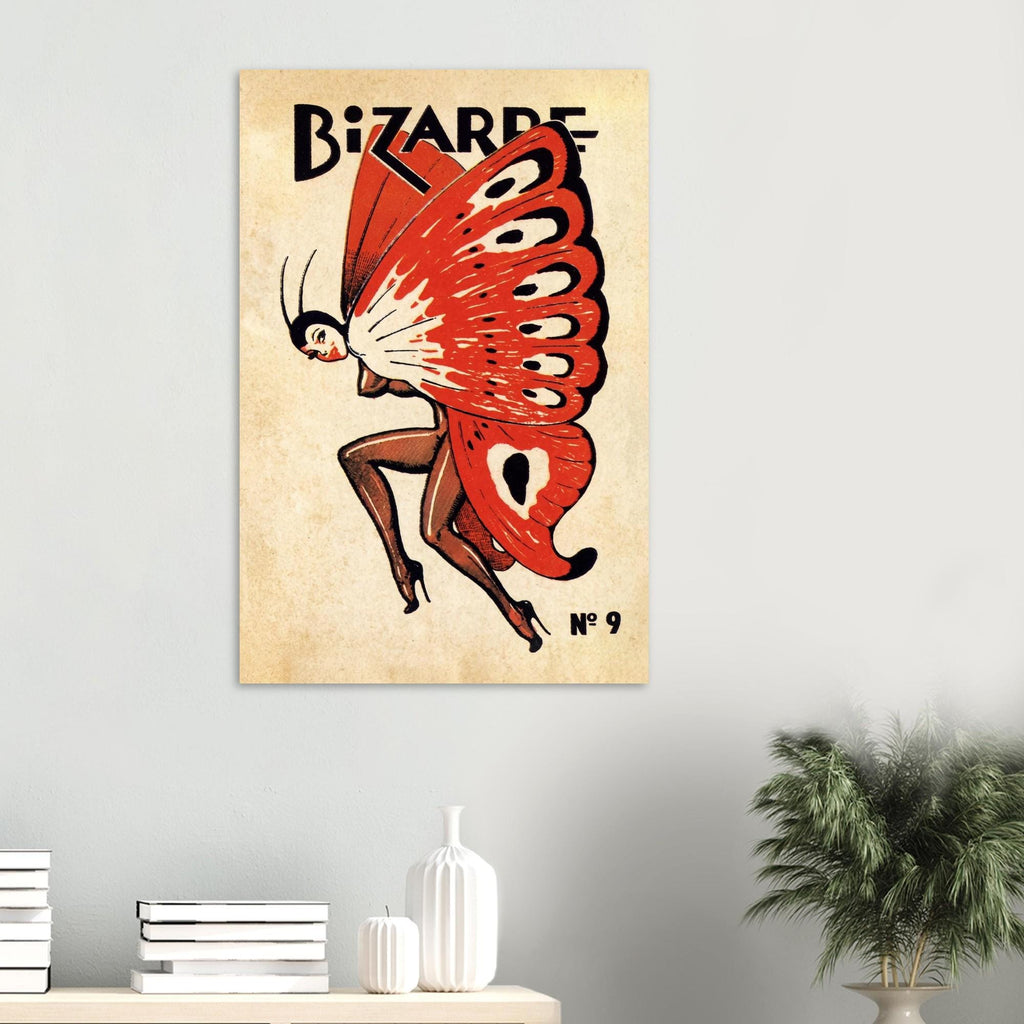 John Willie Bizarre Magazine No 9 Vintage Art Print Fetish Pin Up Butterfly Woman Retro Mid Century Erotica Art Nouveau Vintage