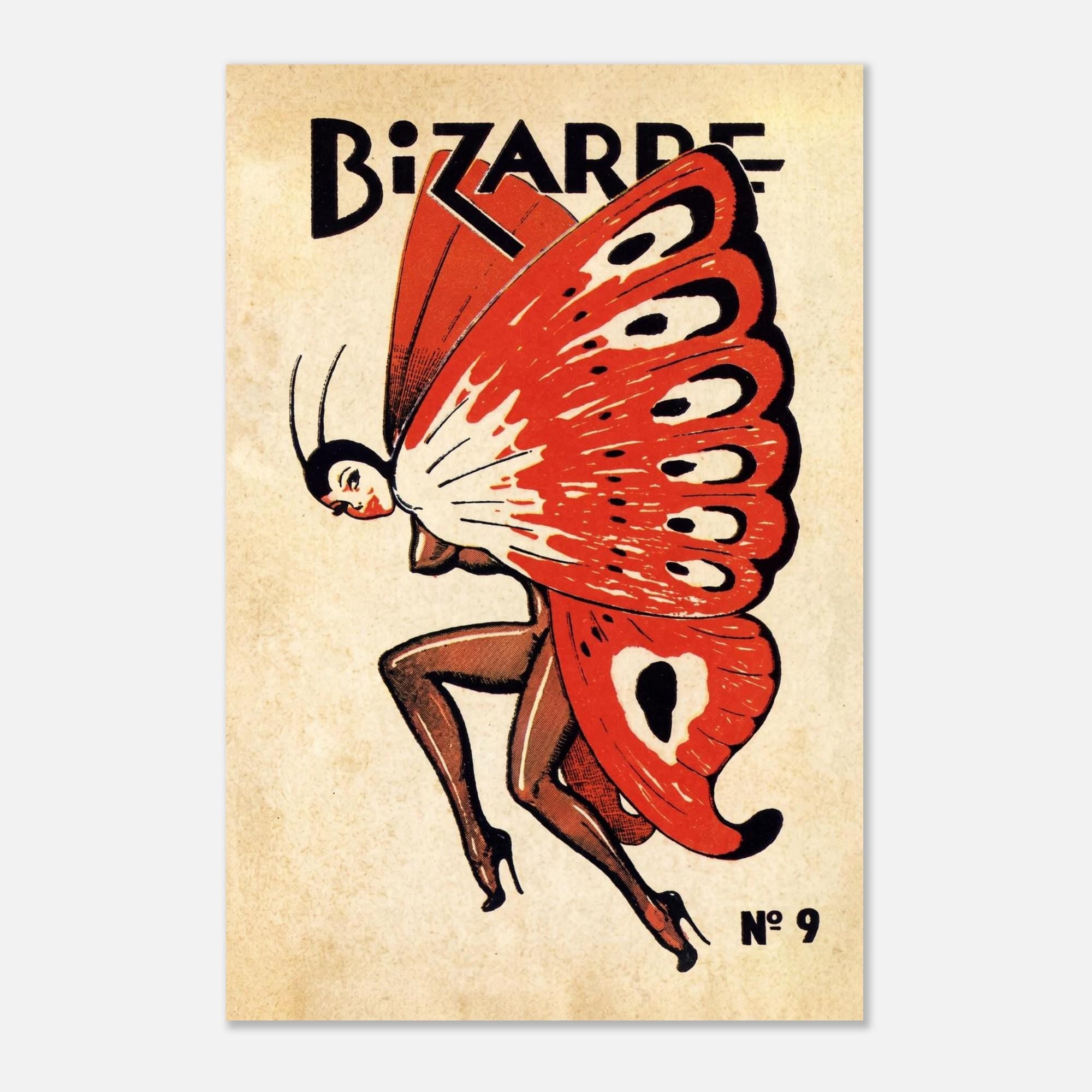 John Willie Bizarre Magazine No 9 Vintage Art Print Fetish Pin Up Butterfly Woman Retro Mid Century Erotica Art Nouveau Vintage