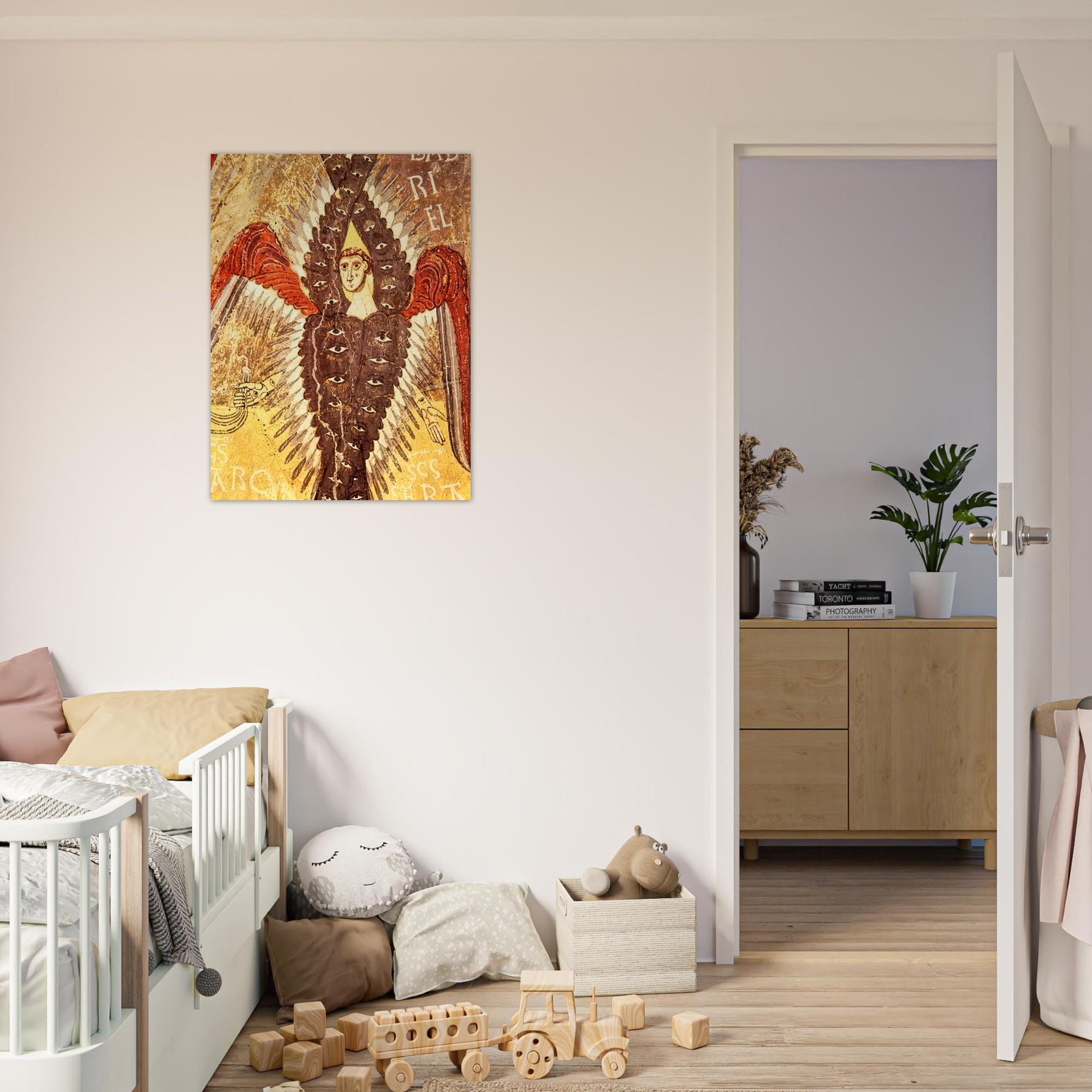 Medieval Angel Wall Art Print Gothic Home Decor Vintage Seraphim Print Canvas Poster Giclee Fine Sacred Medieval Icons