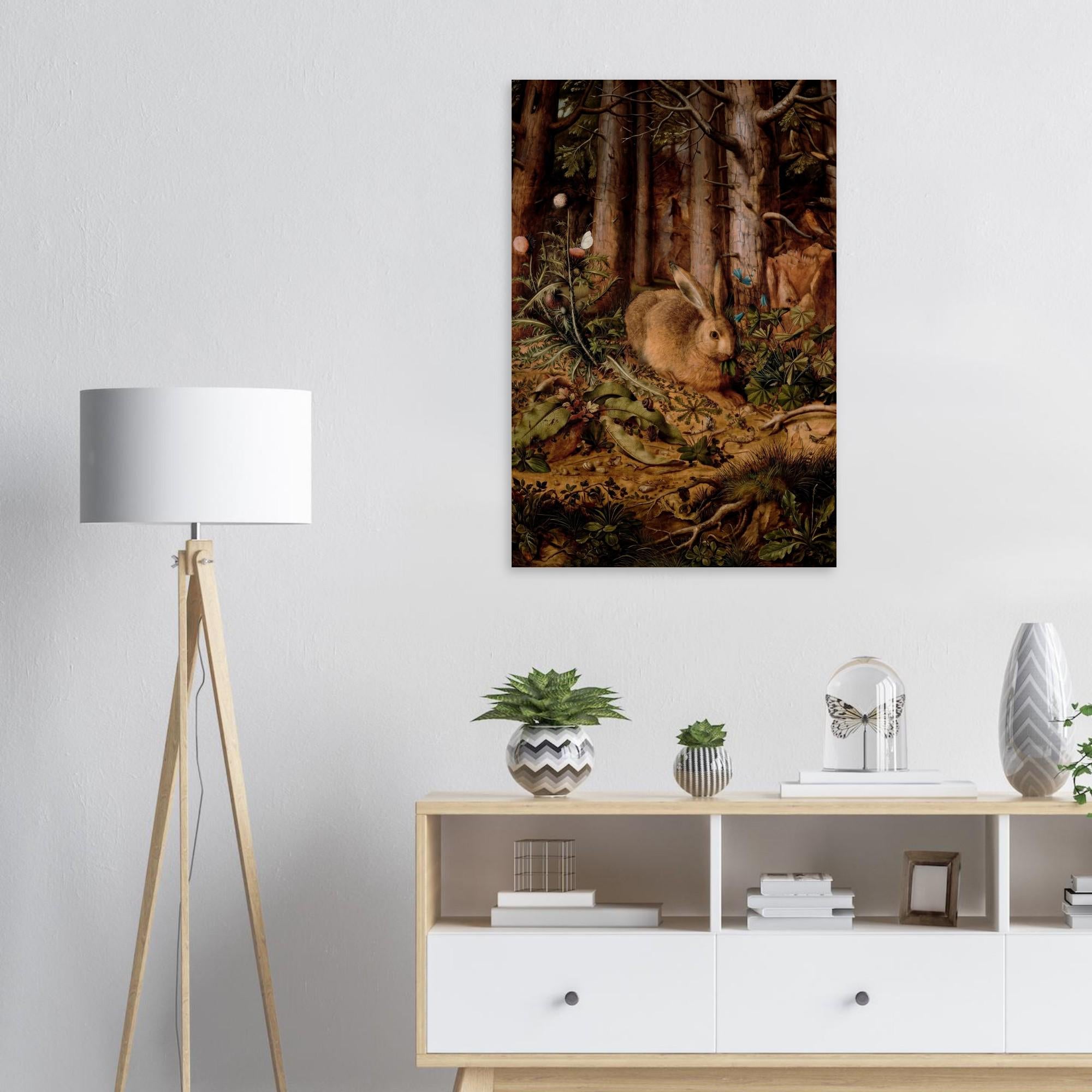 Hans Hoffmann A Hare in the Forest Art Print | Renaissance Rabbit Wall Art | Vintage Botanical Forest Poster | Heritage Decor