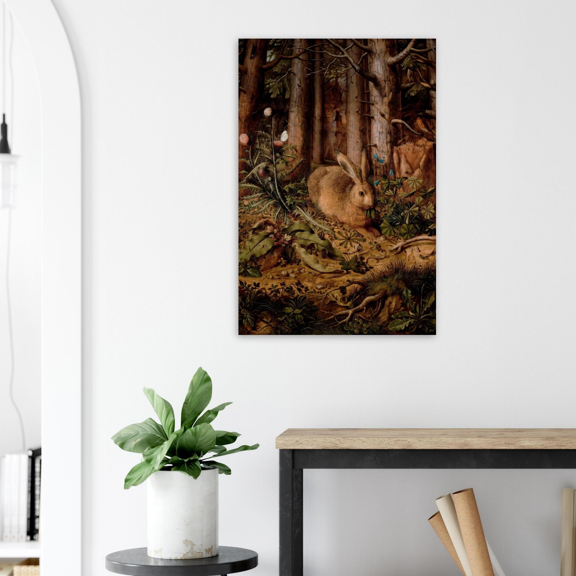Hans Hoffmann A Hare in the Forest Art Print | Renaissance Rabbit Wall Art | Vintage Botanical Forest Poster | Heritage Decor
