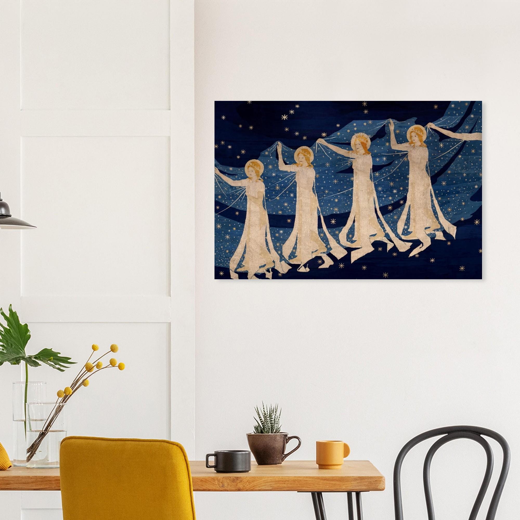 The Milky Way Art Nouveau Print, Celestial Goddess Wall Art, Vintage Starry Night Tapestry Poster, Myth & Symbolism DGbi