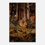 Hans Hoffmann A Hare in the Forest 1585 Renaissance Vintage Rabbit Nature Wall Art Print Moody Dark Academia Animals Creatures