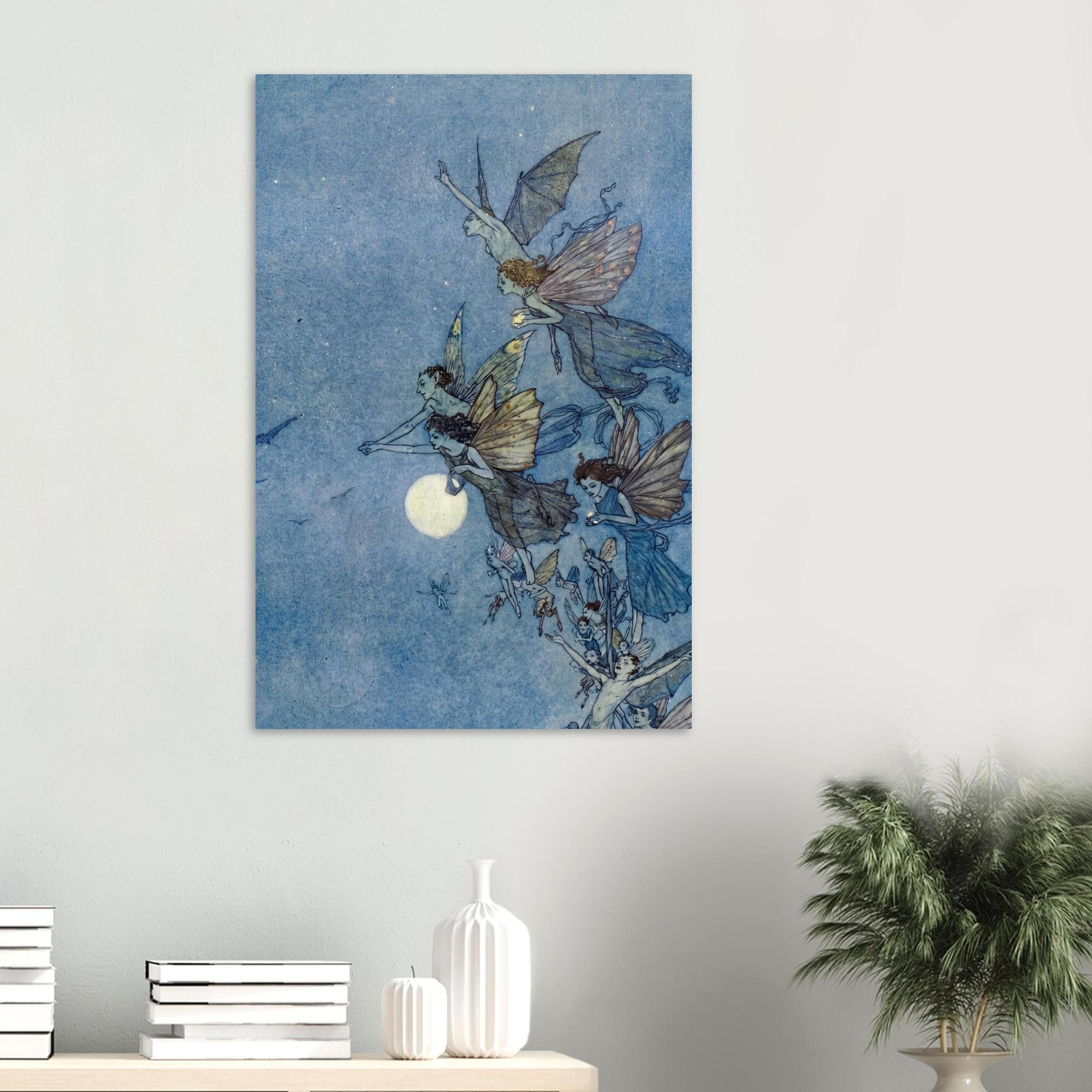 Ida Rentoul Outhwaite Fairyland Fairies Flight Vintage Antique Fairy Print Victorian Nursery Wall Decor Art Nouveau and Vintage