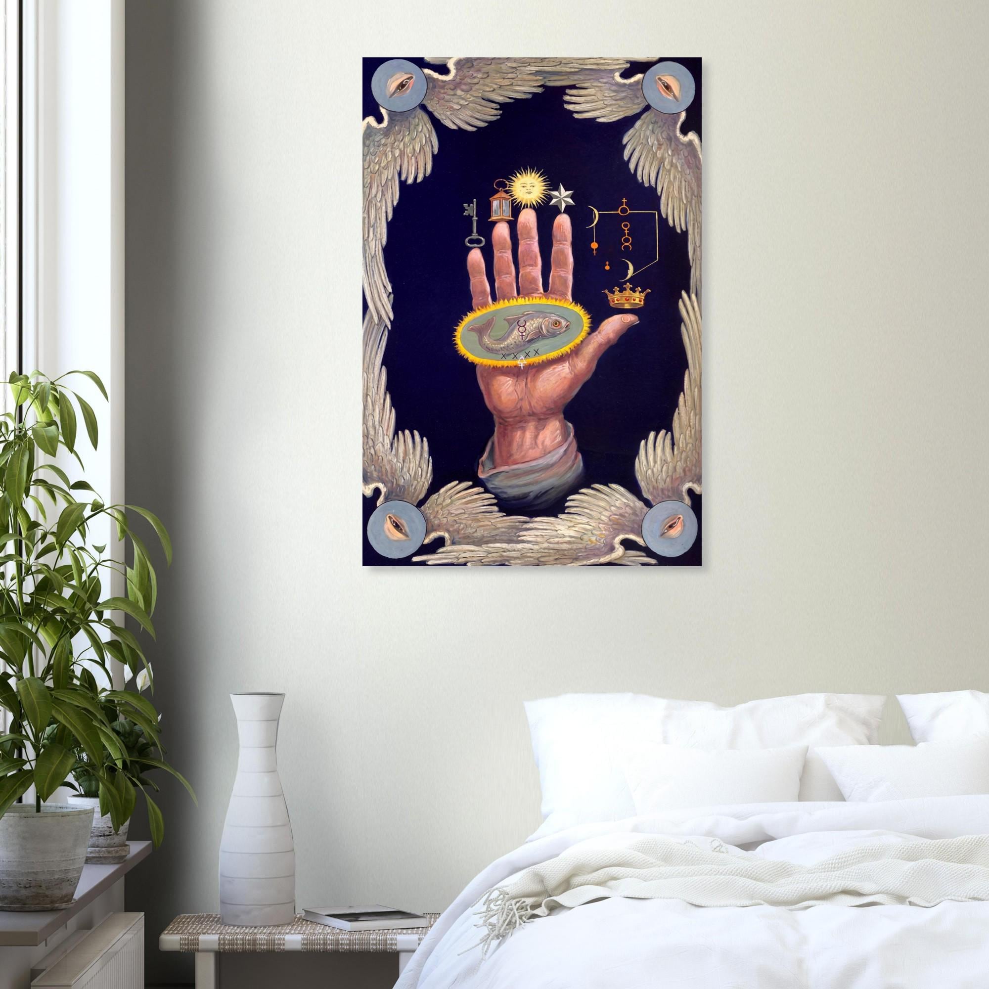 Vintage Alchemical Hand Of The Mysteries Esoteric Occult Wall Art Print Philosopher Hand Hermetic Symbolism Decor Myth And Symbolism