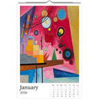 13 Artworks of Wassily Kandinsky 2026 Wall Calendar 11x16.5, Abstract Art Monthly Planner, Bauhaus Design 12 Month Hanging, Modern Artist