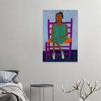 Harlem Renaissance Anna Mae Print, William H. Johnson Folk Portrait on 200 GSM Matte Paper