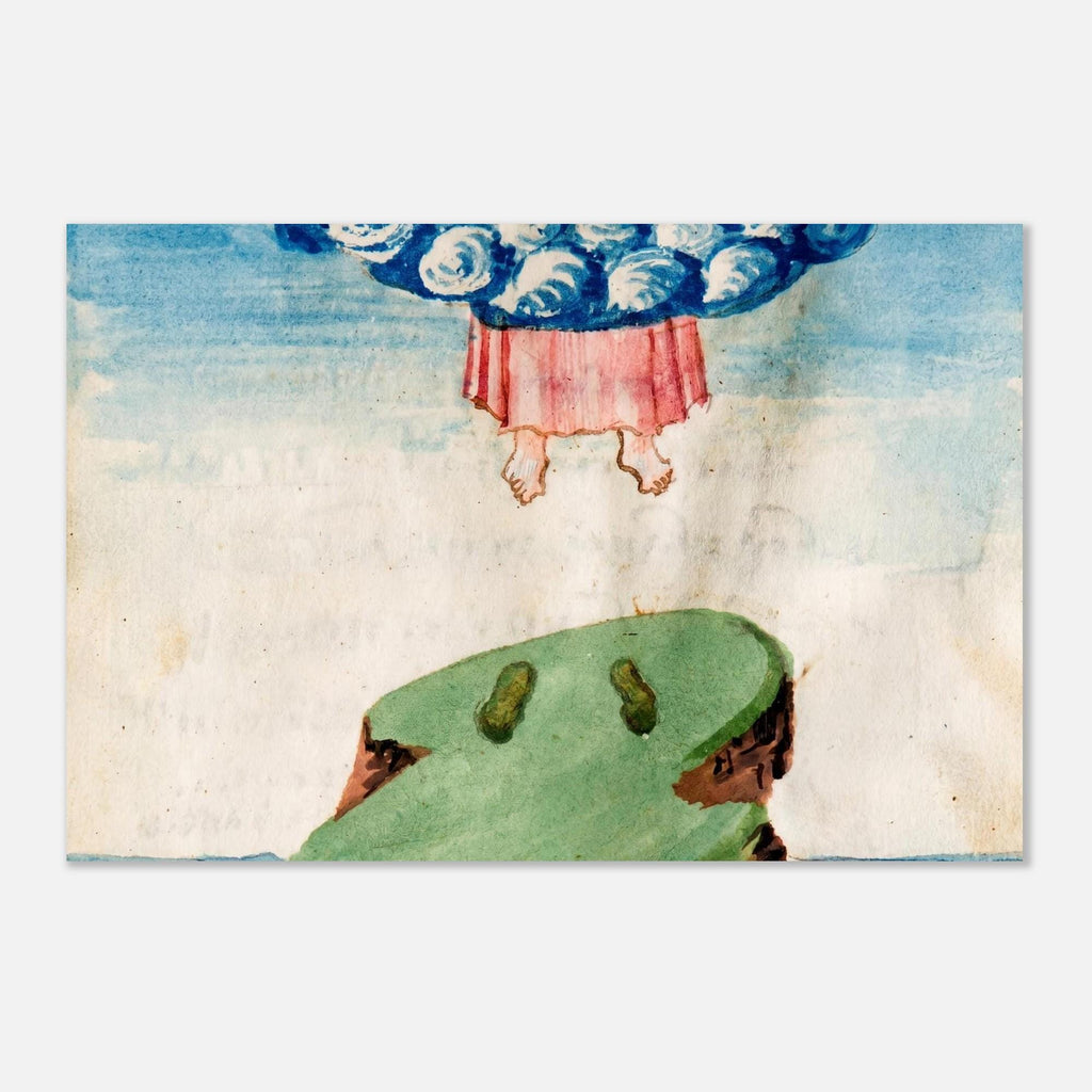 Weird Medieval Art Print, Ascension of Christ Disappearing Feet, Art History Meme, Illuminated Manuscript Detail Myth & Symbolism 7c1c3