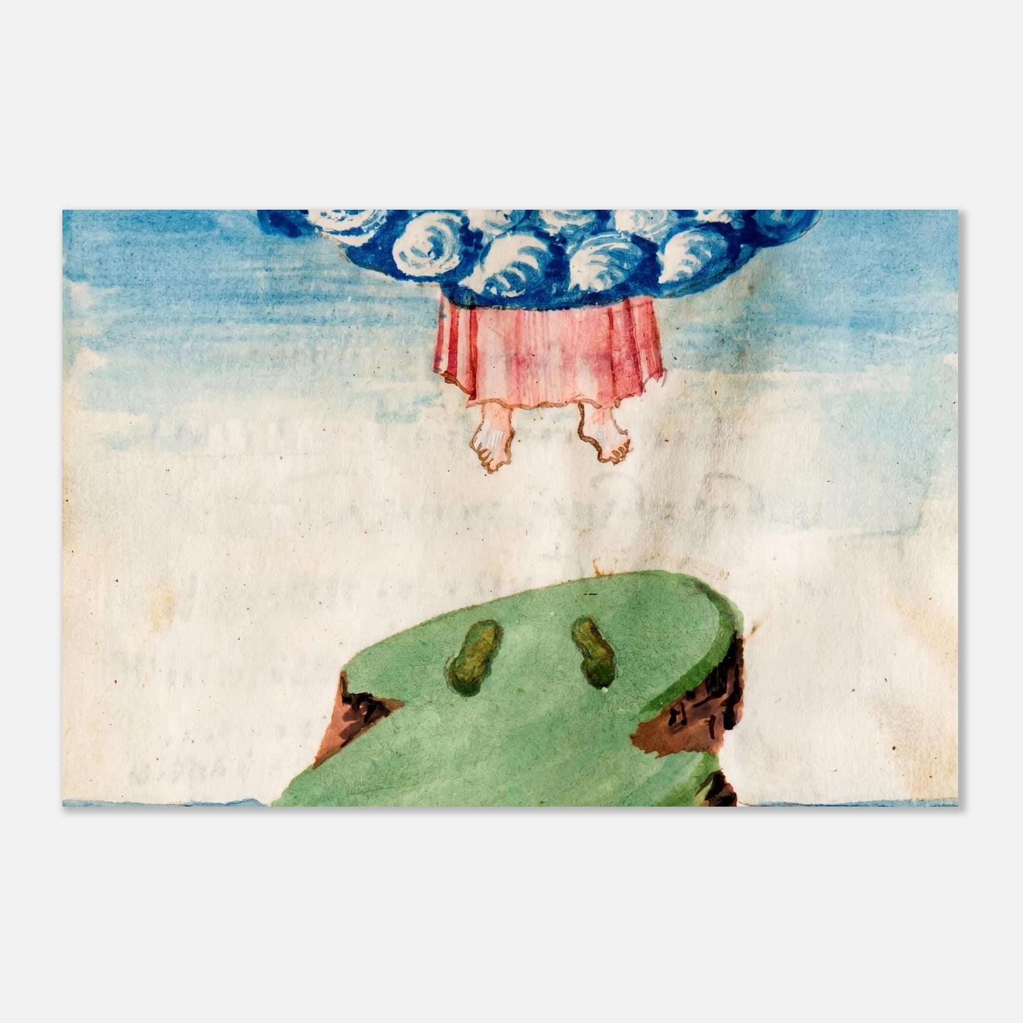 Weird Medieval Art Print, Ascension of Christ Disappearing Feet, Art History Meme, Illuminated Manuscript Detail Myth & Symbolism 7c1c3