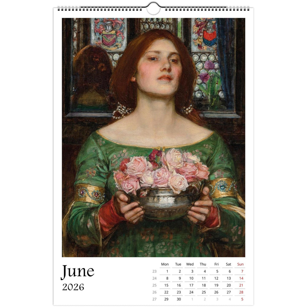 13 Artworks Of John William Waterhouse 2026 Art Calendar 11x16.5, Pre Raphaelite, Fine Art, Dark Academia, Moody, Gift For Her
