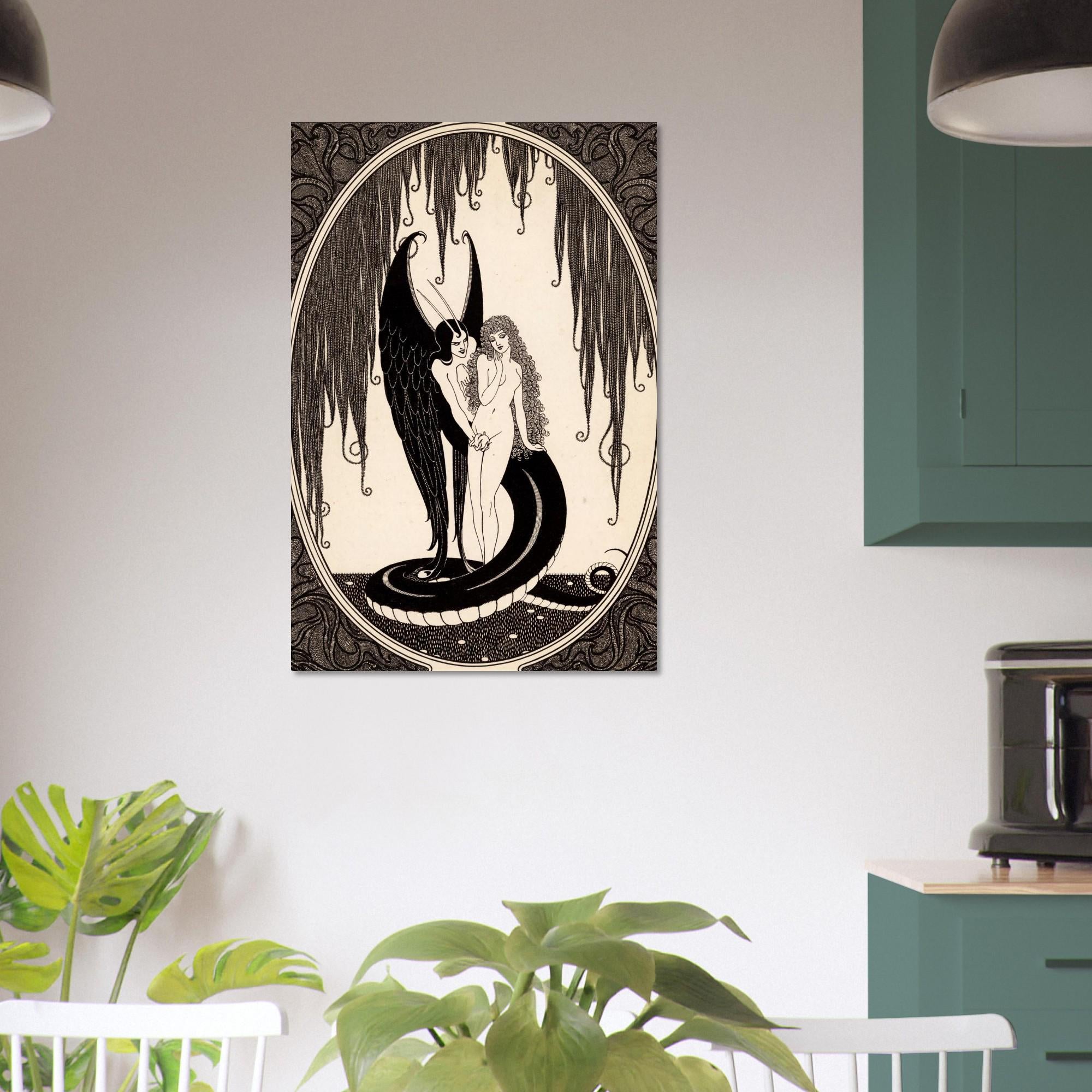 Alastair The Sphinx Oscar Wilde Illustration Antique Serpent Goddess Art Nouveau Decadent Dark Gothic Print Myth and Symbolism