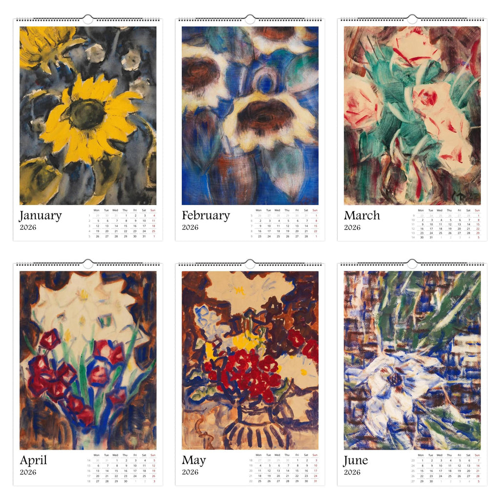 13 Artworks of Christian Rohlfs 2026 Art Calendar 11x16.5, German Expressionism, Floral Monthly Tracker, Vibrant Botanical Aesthetic