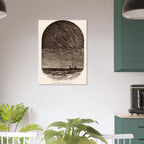 Vintage Meteor Shower Canvas Print Antique Astronomy Wall Art Celestial Ocean Sailing Ship Print Dark Academia Moody Landscapes And Scenery
