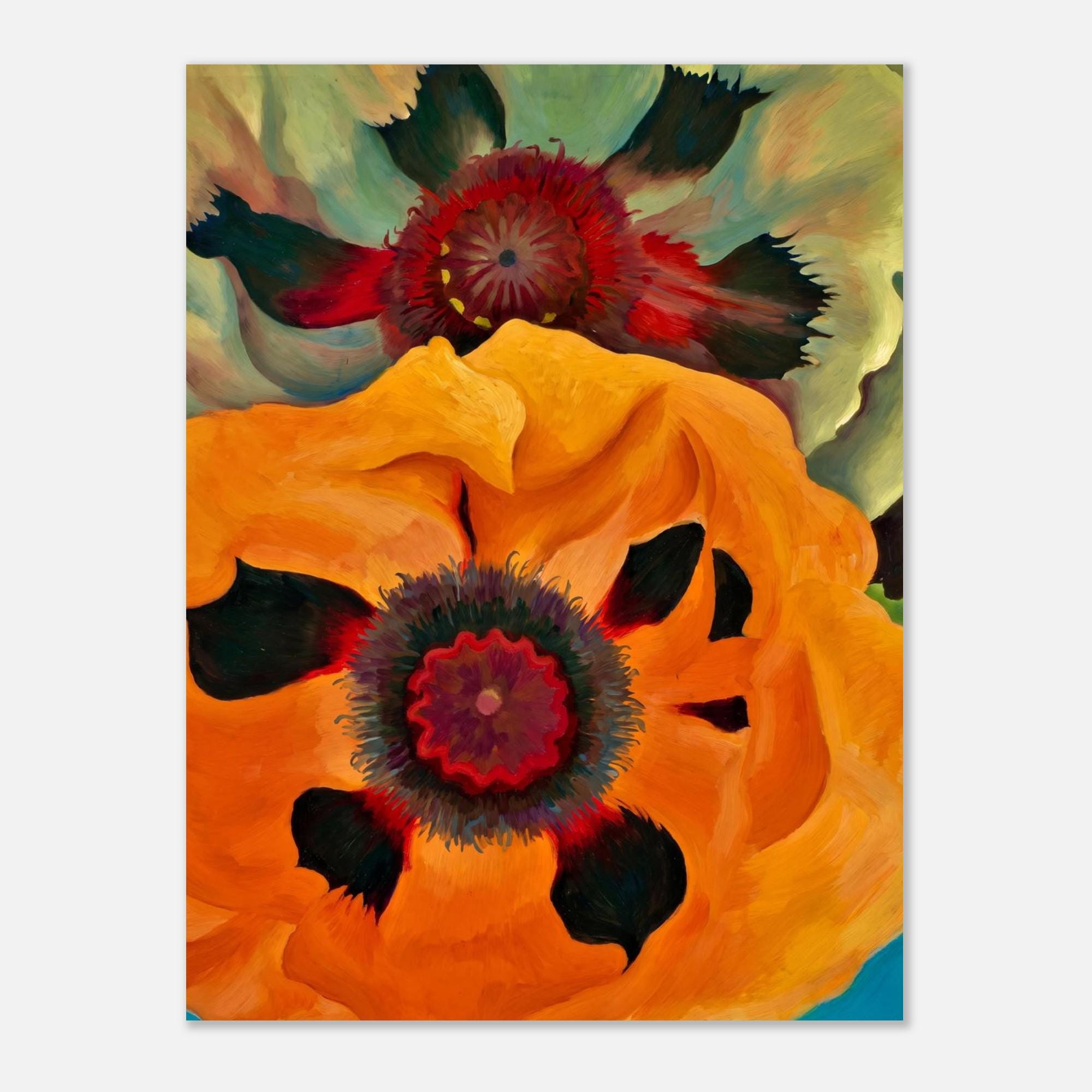 Georgia O Keeffe Oriental Poppies Art Print Modernist Floral Wall Decor Vintage Flower Painting Large Museum Quality Botanical And Nature
