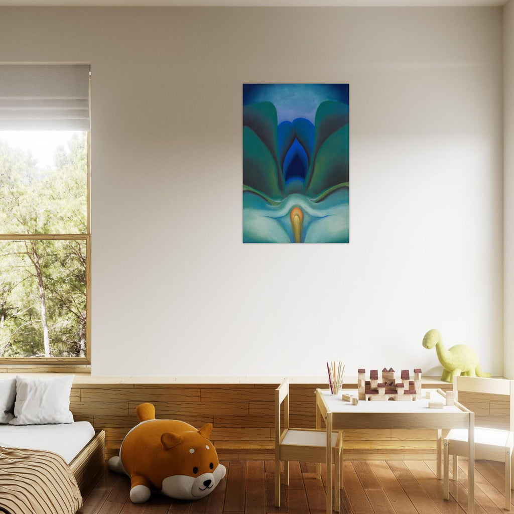 Blue Flower by Georgia O'Keeffe Archival Paper Print, Abstract Floral Art, Bedroom Wall Decor, Minimalist Botanical, Sophisticated Home Gift