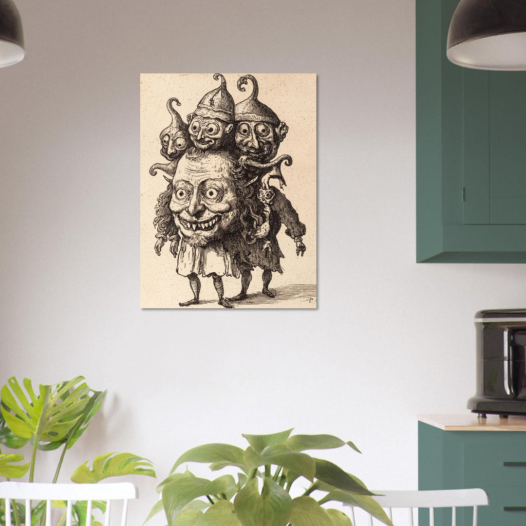 Grotesque Creature Print Dark Fantasy Wall Art Oddities Print Antique Goblin Sketch Art Print Dark Academia And Moody