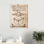 Vintage Alchemy Symbol Print Occult Manuscript Diagram Antique Esoteric Sun Diagram Hermetic Wall Art Print Unframed Myth Symbolism
