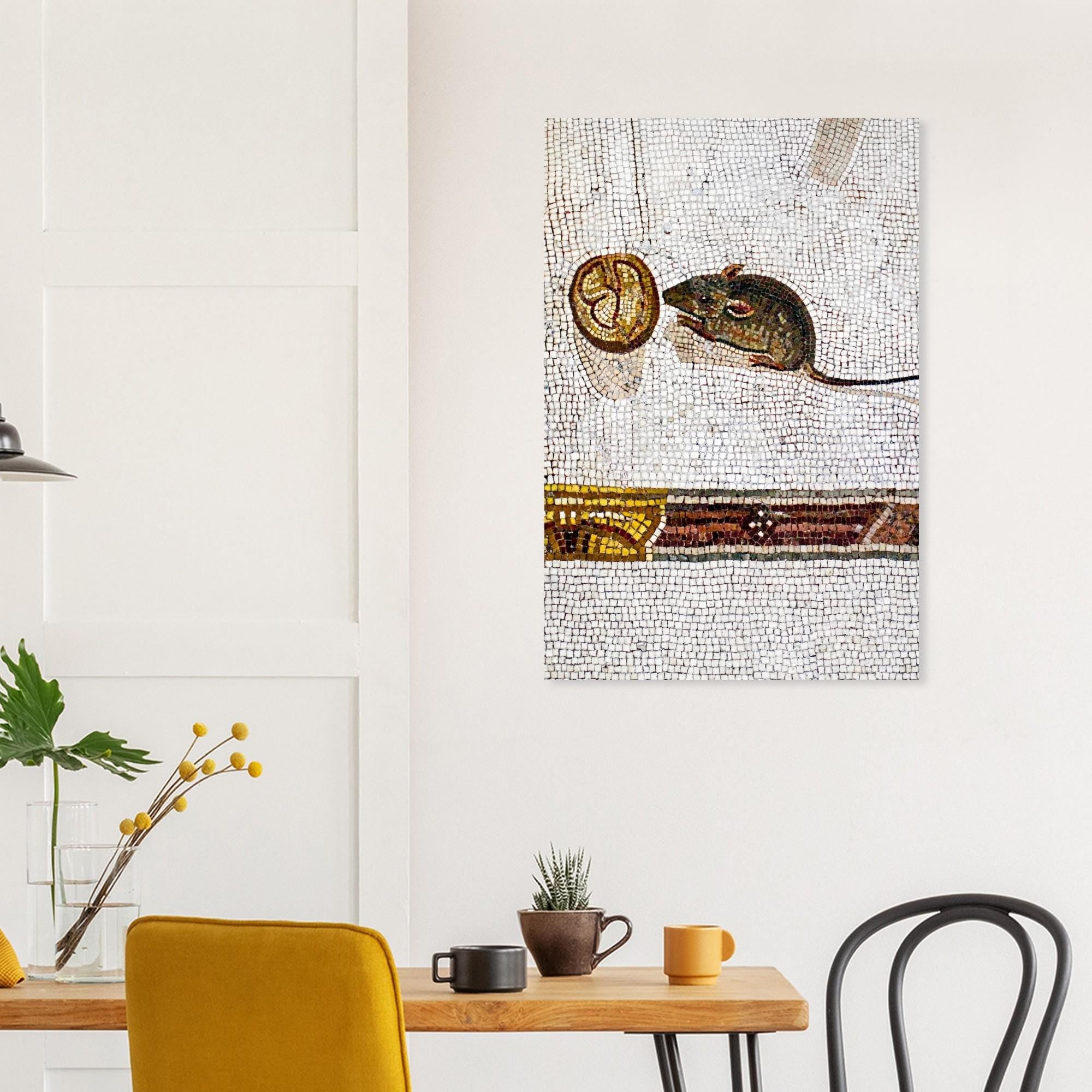 Roman Mouse Mosaic Art Print | Asarotos Oikos Unswept Floor | Ancient Rome Wall Art | Classics Gift | Archaeology Room Decor Poster Print