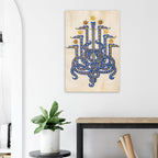 Herodias Illustration by Melchior Lechter Fine Art Print, Symbolist Serpent Wall Art, Mythical Blue Gold Snake, Gothic Home Decor