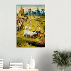 Hieronymus Bosch Garden of Earthly Delights Surreal Renaissance Medieval White Goat Bird Weird Fine Art Print Animals Creatures