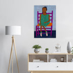Harlem Renaissance Anna Mae Print, William H. Johnson Folk Portrait on 200 GSM Matte Paper