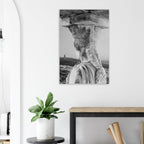 Caryatid Greek Statue Art Print | Ancient Greece Wall Art | Black and White Photography | Mythology Decor | Museum Quality Print