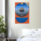 Medieval Creation of the World Art Print 1420 Italian Manuscript Illumination God Sun Moon Stars Poster Myth & Symbolism