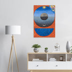 Medieval Creation of the World Art Print 1420 Italian Manuscript Illumination God Sun Moon Stars Poster Myth & Symbolism
