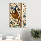 Medieval Harpy Art Print Weird Medieval Guy Manuscript Marginalia Gothic Wall Decor Mythical Siren Animals & Creatures