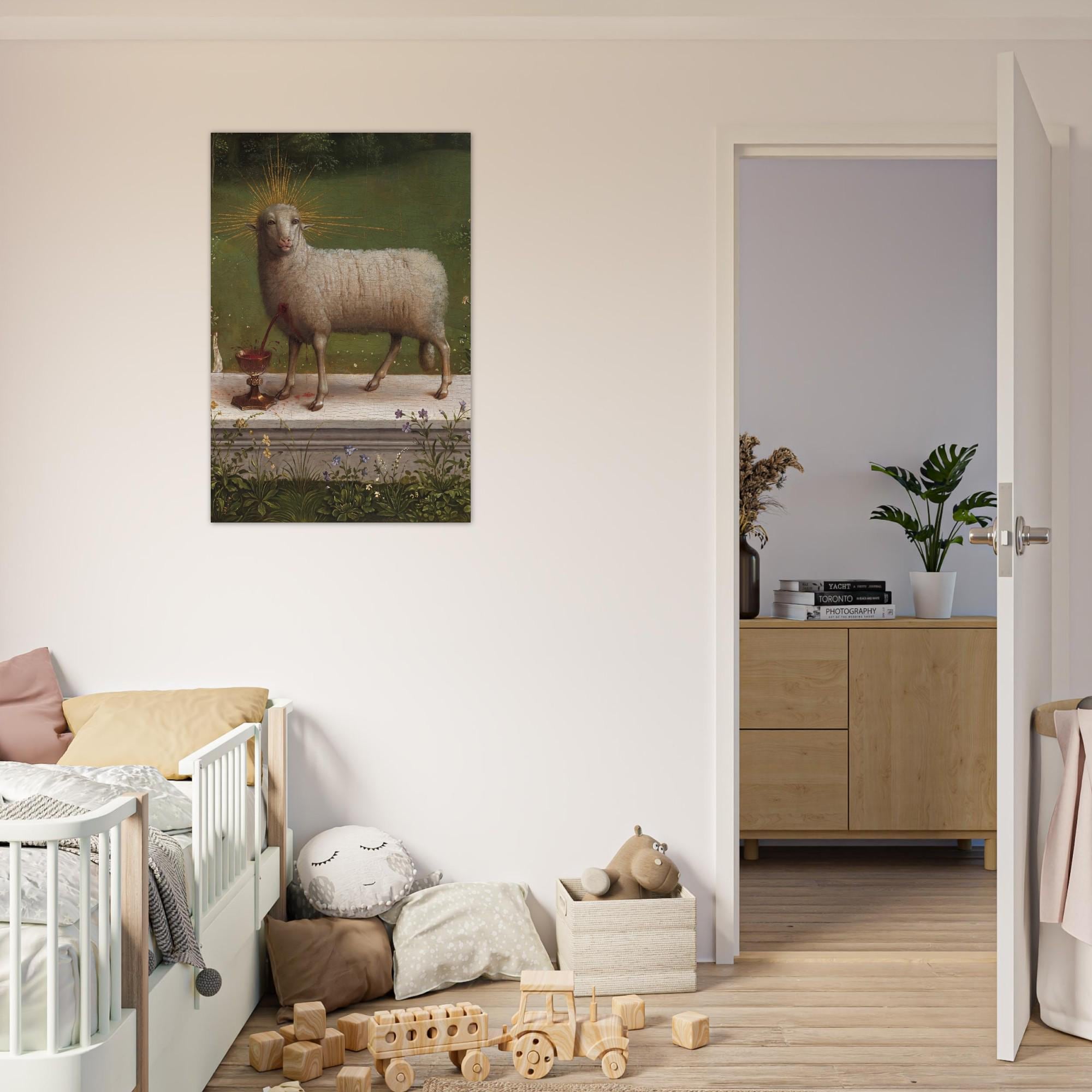 Jan van Eyck Ghent Altarpiece Mystic Lamb Art Print Adoration of the Lamb Medieval Religious Wall Decor Art Myth and Symbolism