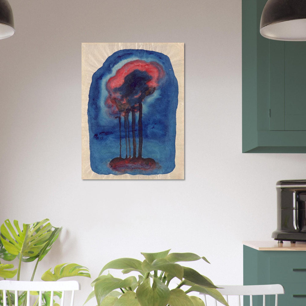 hilma af klint print on the viewing of flowers and trees watercolor mythical painting myth and symbolism abstract wall art print