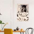 Louis Wain The Mouse Club Rules Cat Print Vintage Whimsical Anthropomorphic Cat and Mice Illustration Art Print Animals Creatures