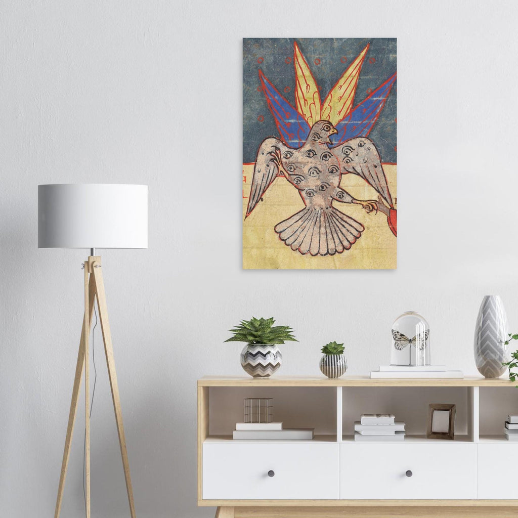 Medieval Eagle of the Apocalypse Art Print Biblically Accurate Angel Many Eyed Bird Gothic Home Decor Myth & Symbolism
