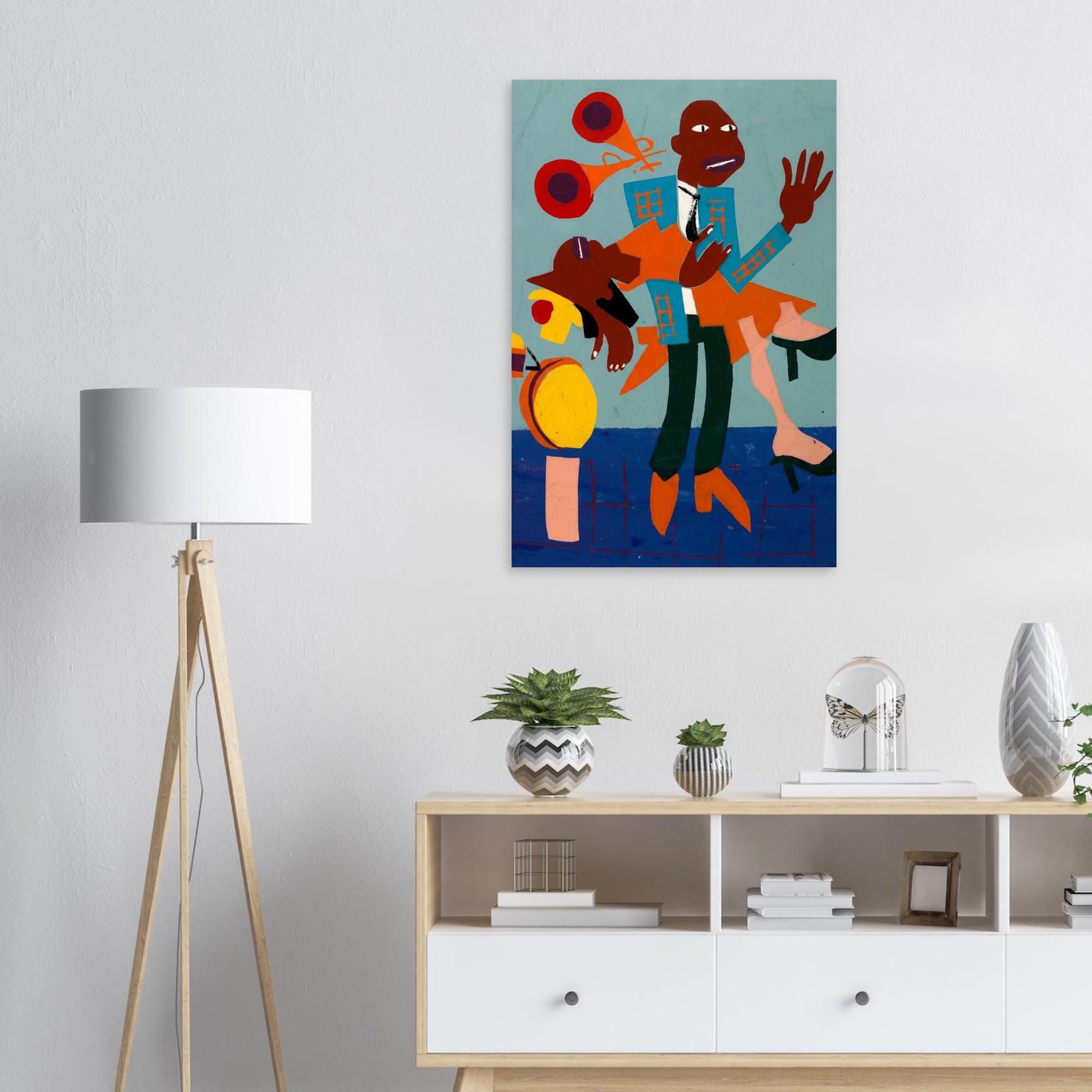Jitterbugs V by William H. Johnson, Harlem Renaissance Art, African American Wall Decor, Colorful Folk Art Print, Vintage Poster